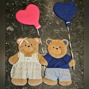 Infantino Bear Balloons Baby Infant Nursery Wall Hanging Soft Decor 80s 90s Vtg